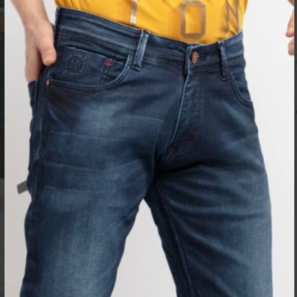 Status Quo Jeans Mens 36W x 43L SLIM FIT Dark Blue Washed Denim Legend for 98 - Picture 9 of 14